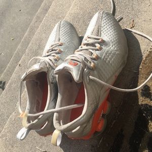 Nike performance training shox grey/orange shoes