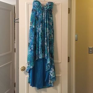 Beautiful jeweled high low gown