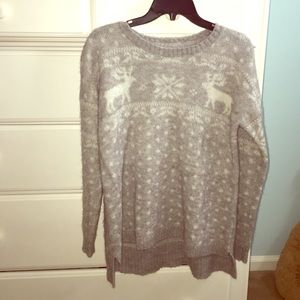 Gray Wool Christmas Sweater