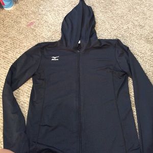 Black Mizuno zip up athletic jacket