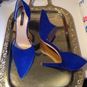 Zara Blue Suede Pumps