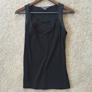Armani Exchange Black Sleeveless Top
