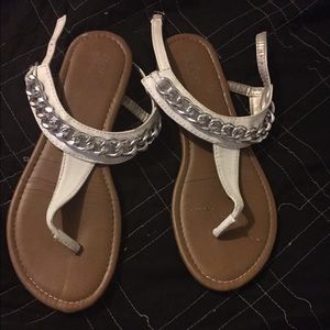White sandals