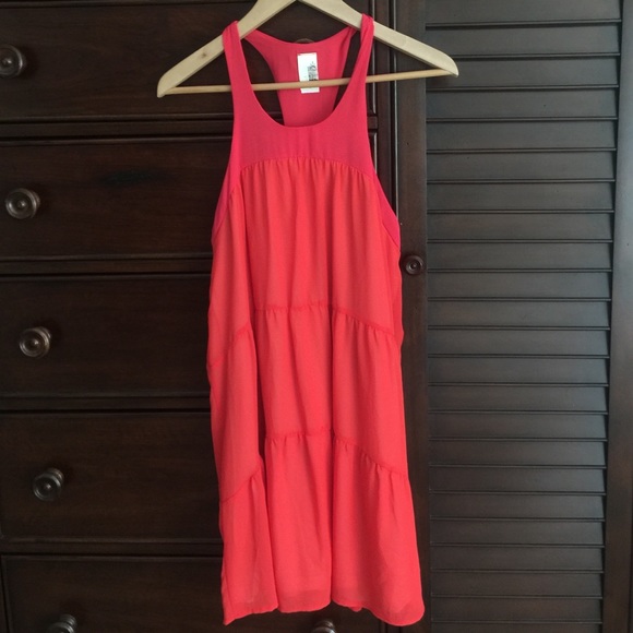 Pink and Orange tank dress- casual or dressy