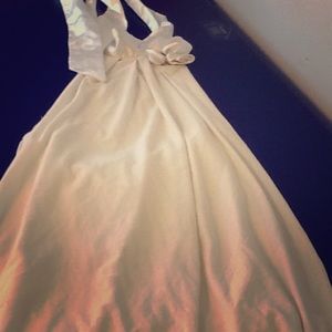 White Backless Top