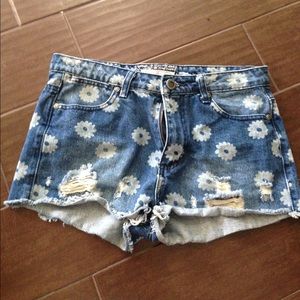 Denim shorts