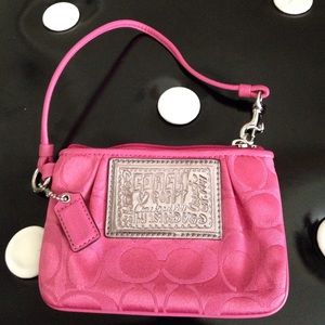 Pink Coach Wristlet