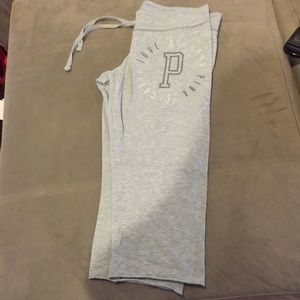 Victoria's Secret Pink Grey Crop Sweatpants
