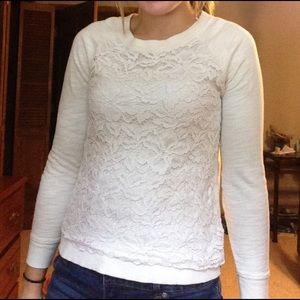 White lace sweater