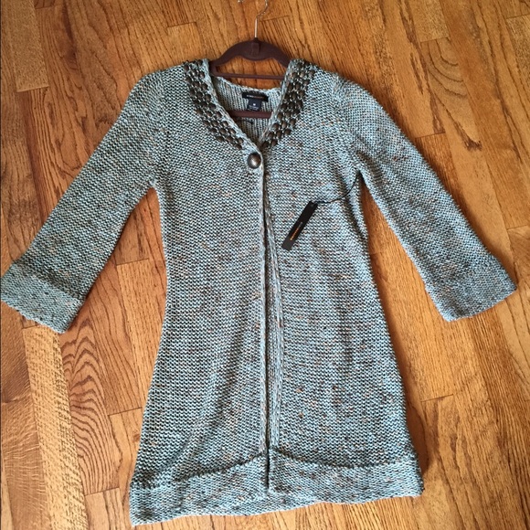 BCBG single button sweater