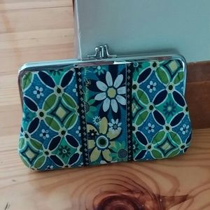 Vera Bradley kiss lock clutch wallet