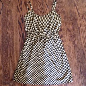 Yellow and black heart print dress