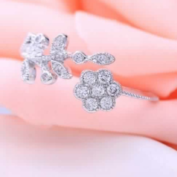 NWT silver plated resizable ring