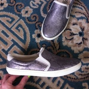Miz Mooz "Serafina" Metallic Snakeskin Sneakers