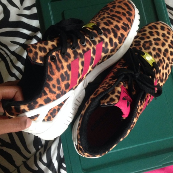 Leopard Print Adidads Tennis Shoes