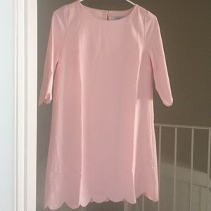 Size Small Tobi Light Pink Scalloped Dress