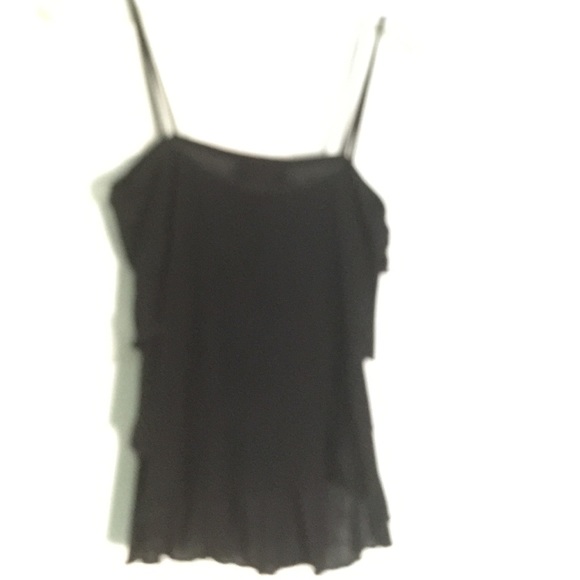 Cute black  camisole tank ruffled layers - Picture 4 of 4