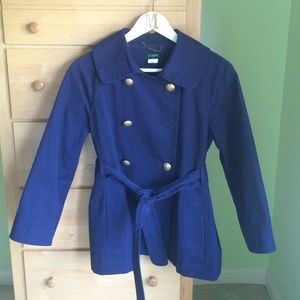 J. Crew Factory navy cotton peacoat