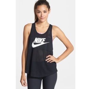 NIKE mesh tank in black. Hard to find!