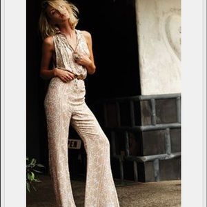 Novella Royale White Chantilly Jumpsuit