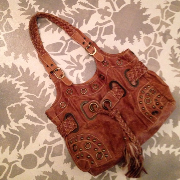 Brown boho purse