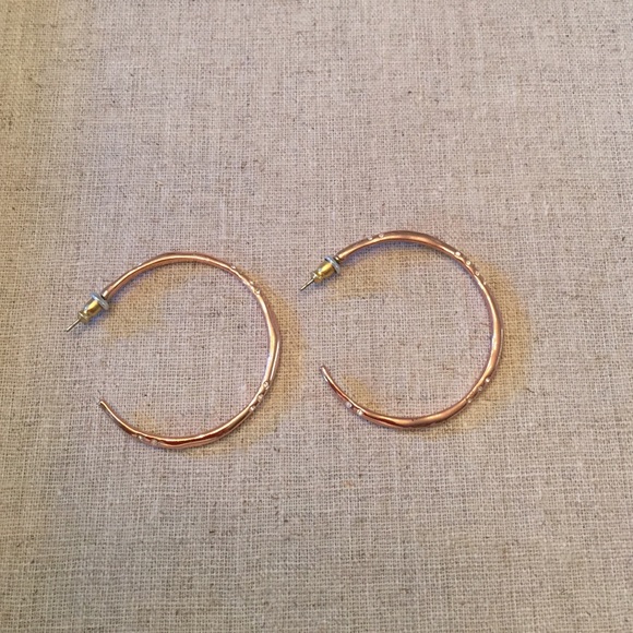Stella & Dot rose gold hoops