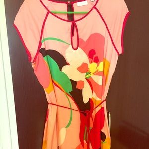 Cap sleeve floral dress