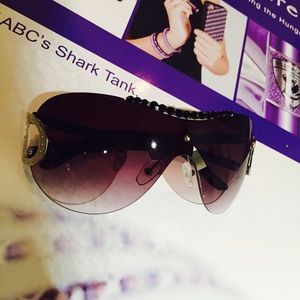 Black Crystal Aviators - Sunglasses- Swarovski