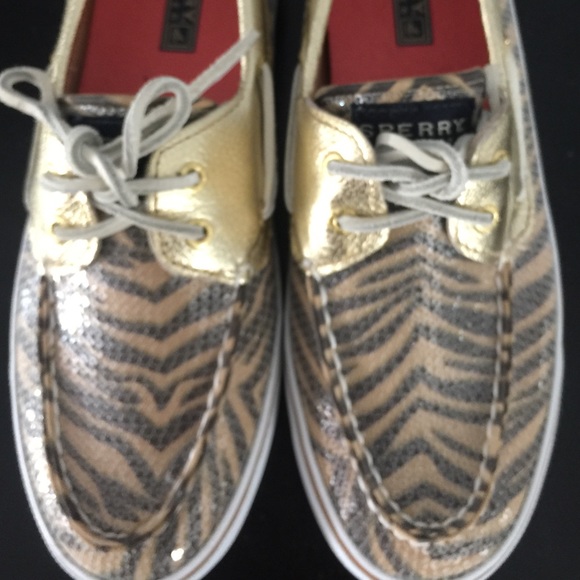 Sperry Topsider Zebra Sequin Boat Shoes - Picture 4 of 4
