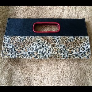 tiger print clutch