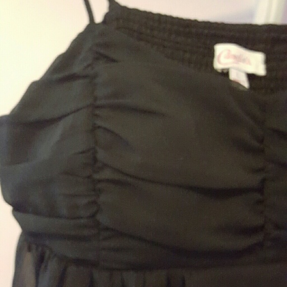 Padded, layered flow spaghetti strap top - Picture 3 of 4