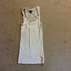 White lace tank top