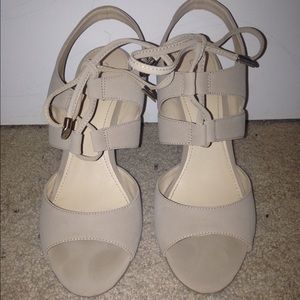 Calvin Klein nude wedges
