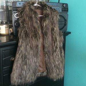 Faux fur vest