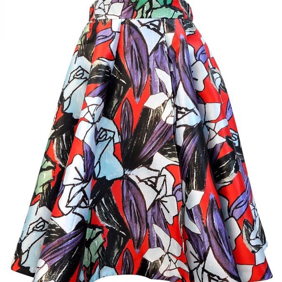 New amazing large floral Gracia  print Skirt - Picture 2 of 3