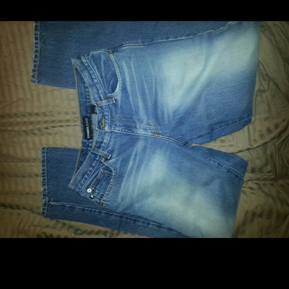 Express low rise boot cut jeans