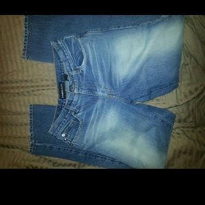 Express low rise boot cut jeans