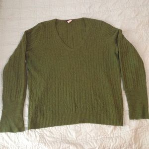 JCrew wool blend cable knit sweater.