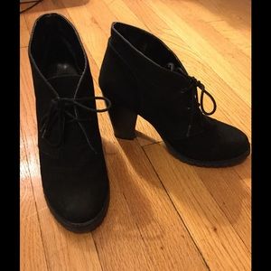 Black high heel boots