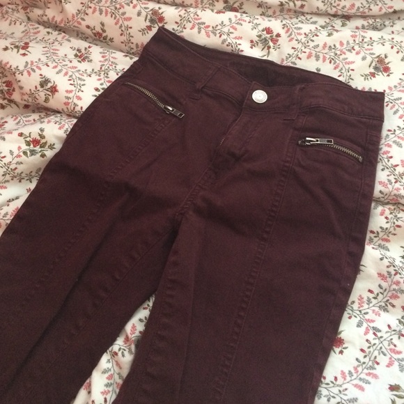 Burgundy Jeggings