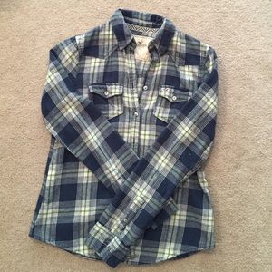 Hollister plaid flannel button down