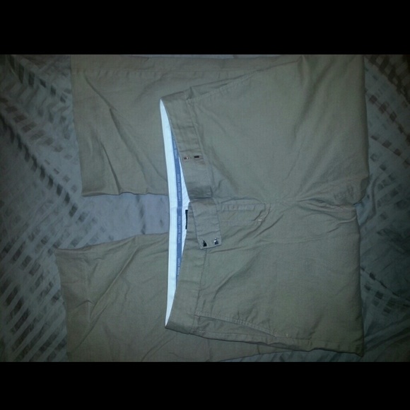 Express Editor dark khaki Capris