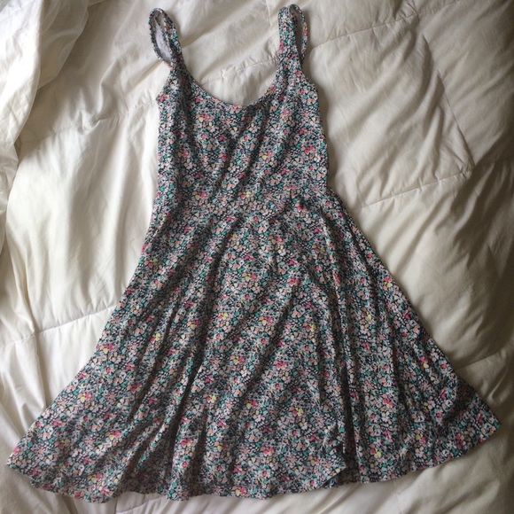Colorful Flower Skater Dress