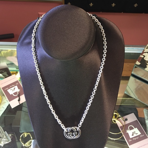 gucci silver britt necklace