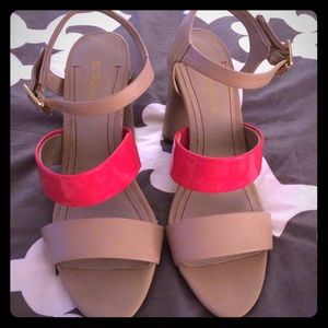 BCBGeneration Colorblock Strappy Heels