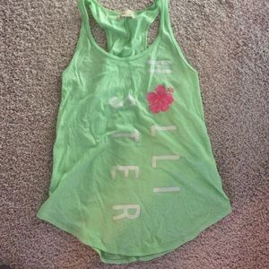 Lime green hollister tank top