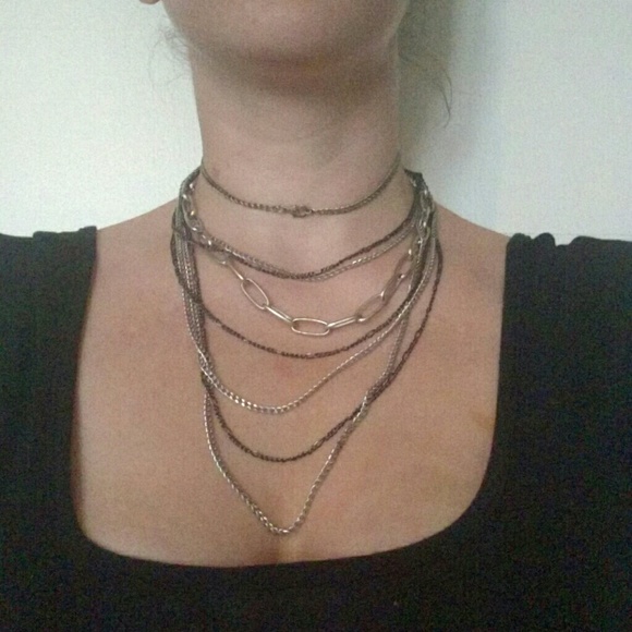 Adjustable Multi Chain Necklace - Picture 2 of 2