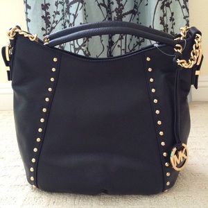 Michael Kors Middleton Black Leather Shoulder Bag