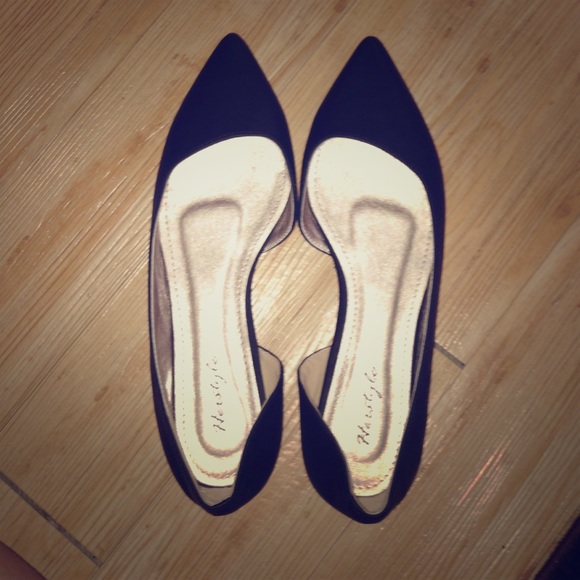 Herstyle black flats