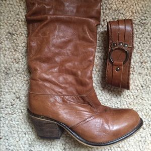 Steve Madden Brown Leather Boots